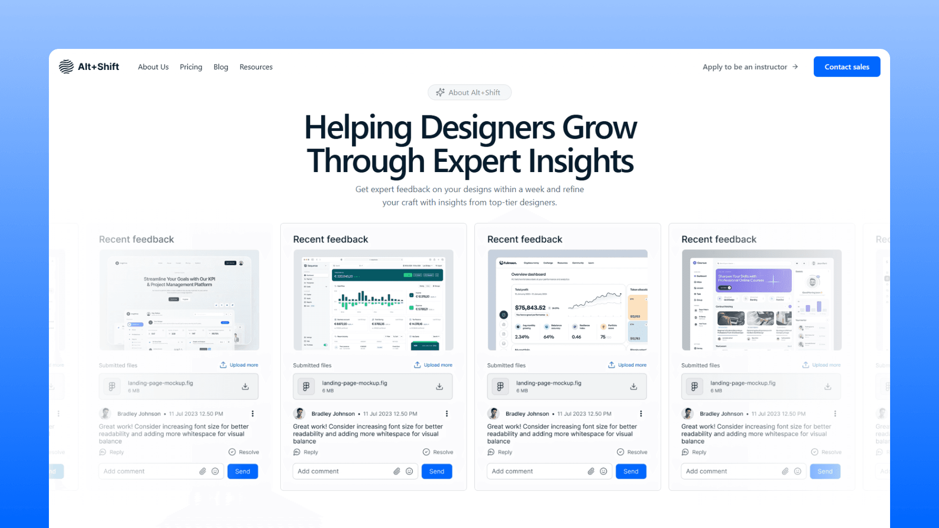 Alt+Shift - Design Feedback SAAS hover