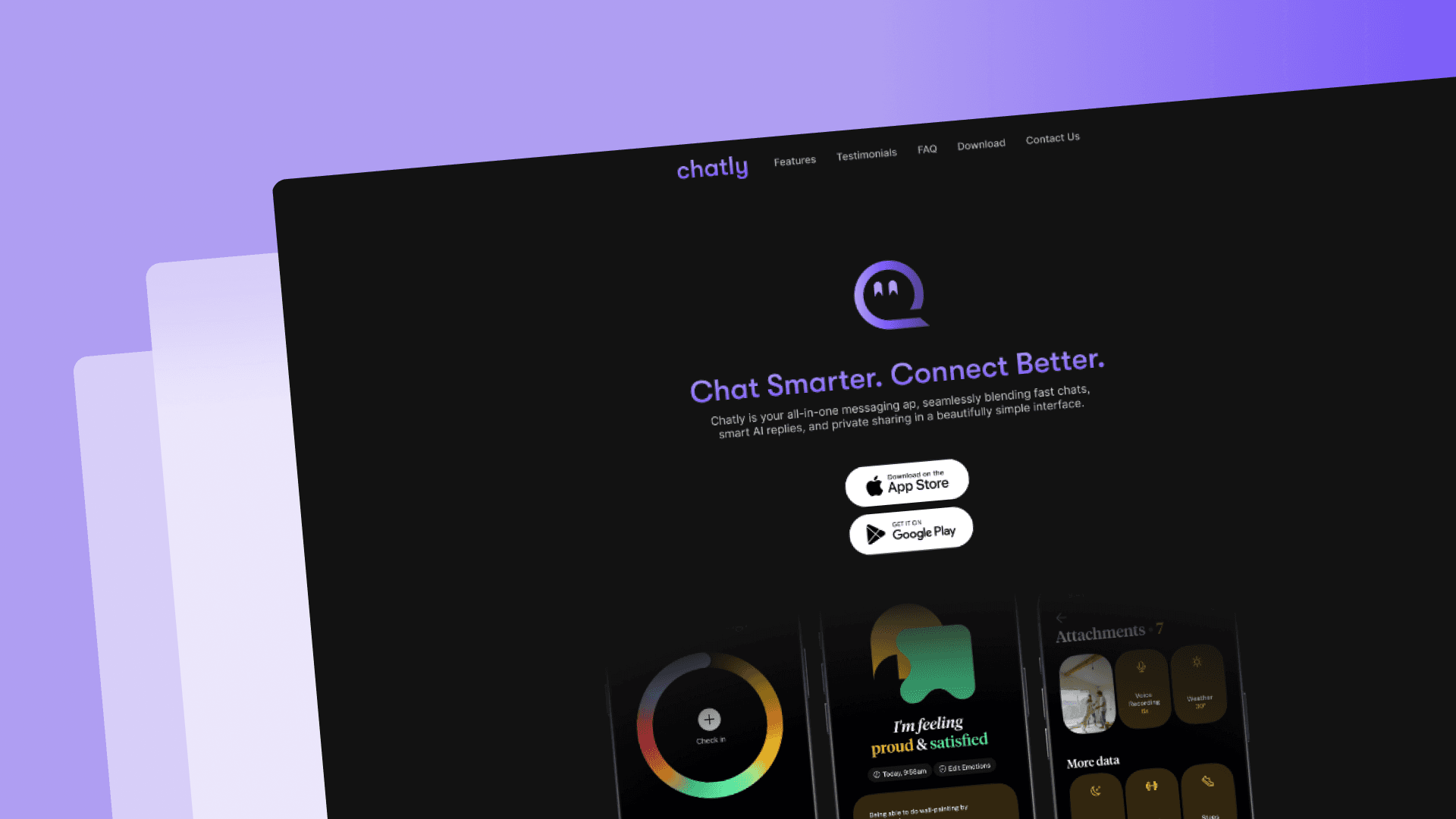 Chatly – Modern Mobile App hover